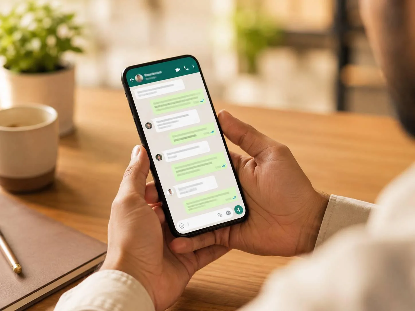 Переписка с компанией по ремонту квартир через WhatsApp